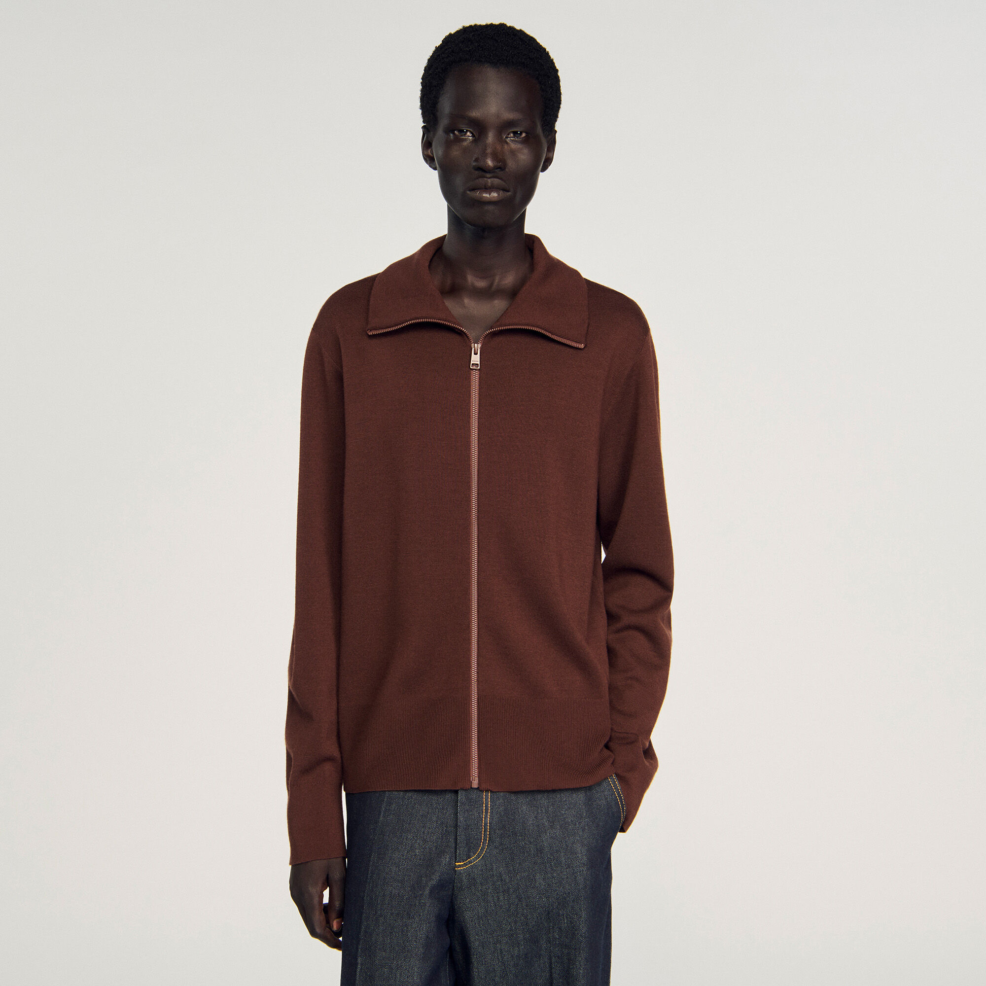 Wool trucker jumper