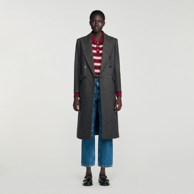 Manteau cintré double boutonnage