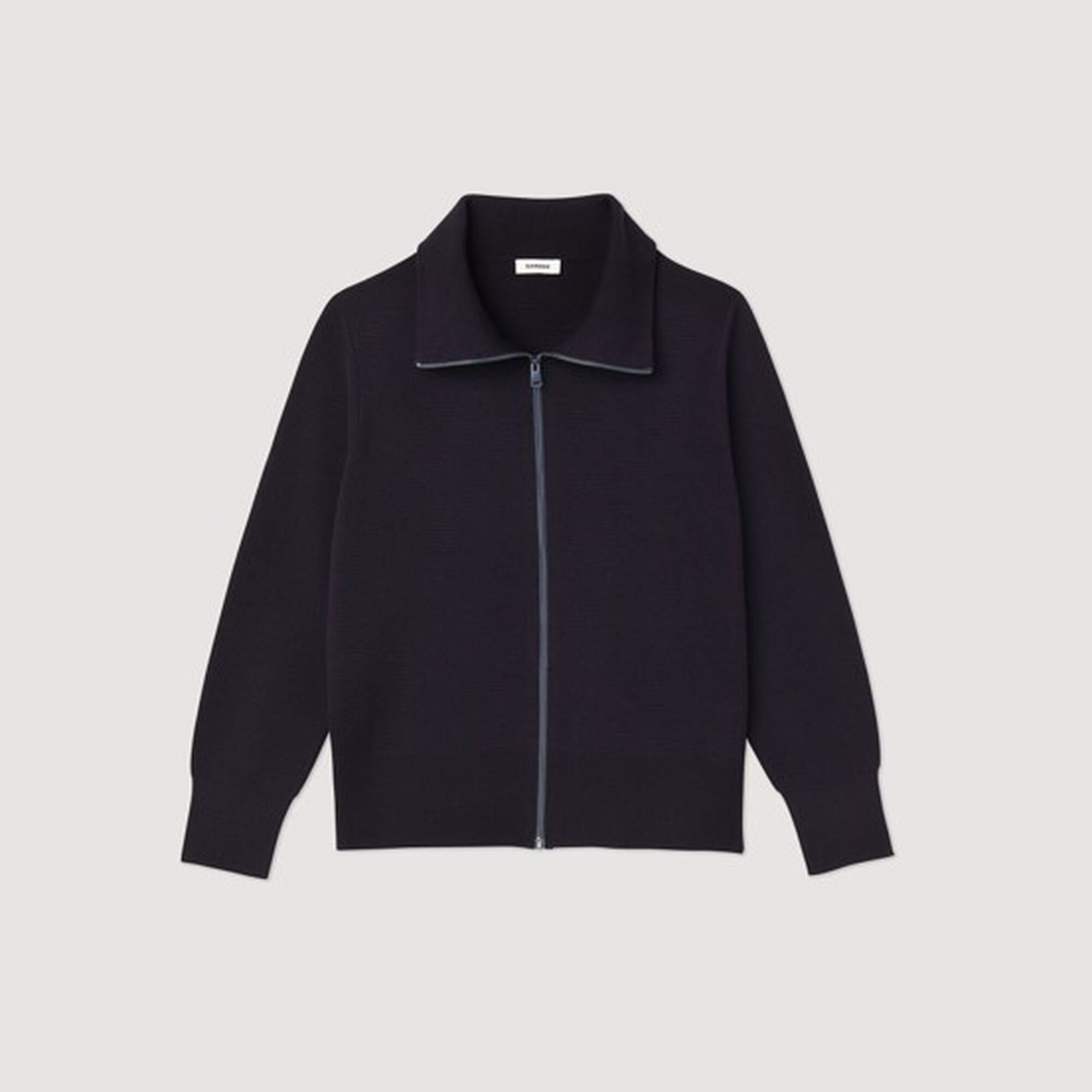 Cardigan zippé en laine