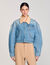 Denim jacket with studs