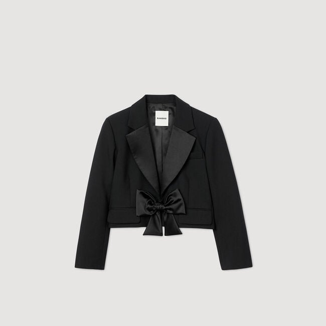 Veste courte à nœud satiné