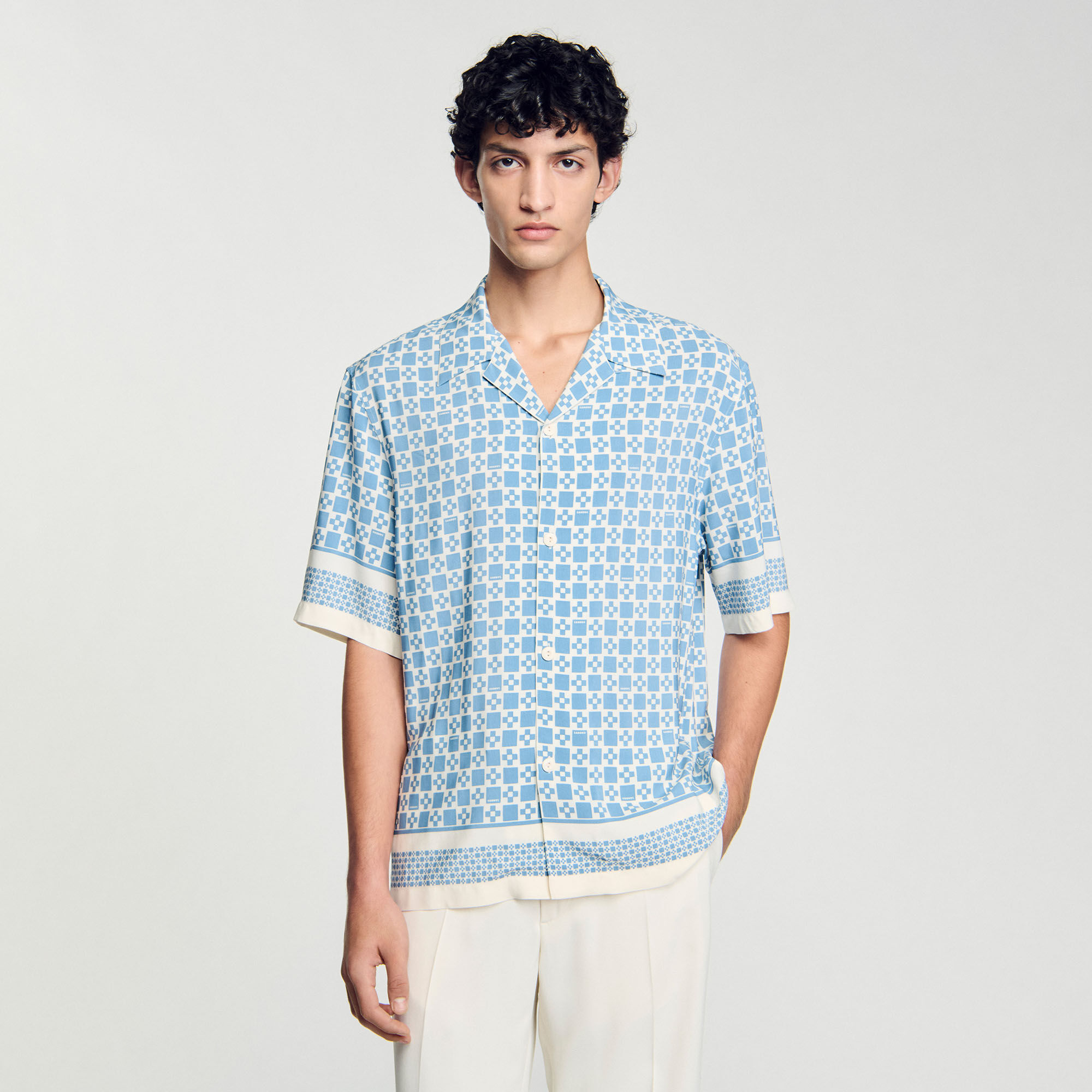 Chemise fluide à imprimé Square Cross