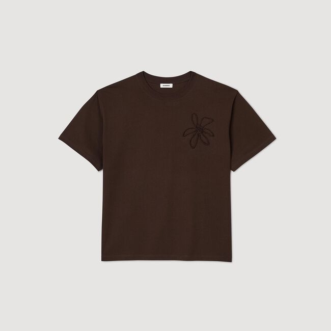 T-shirt oversize fleur