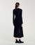 Langes Strickkleid in Velours-Optik
