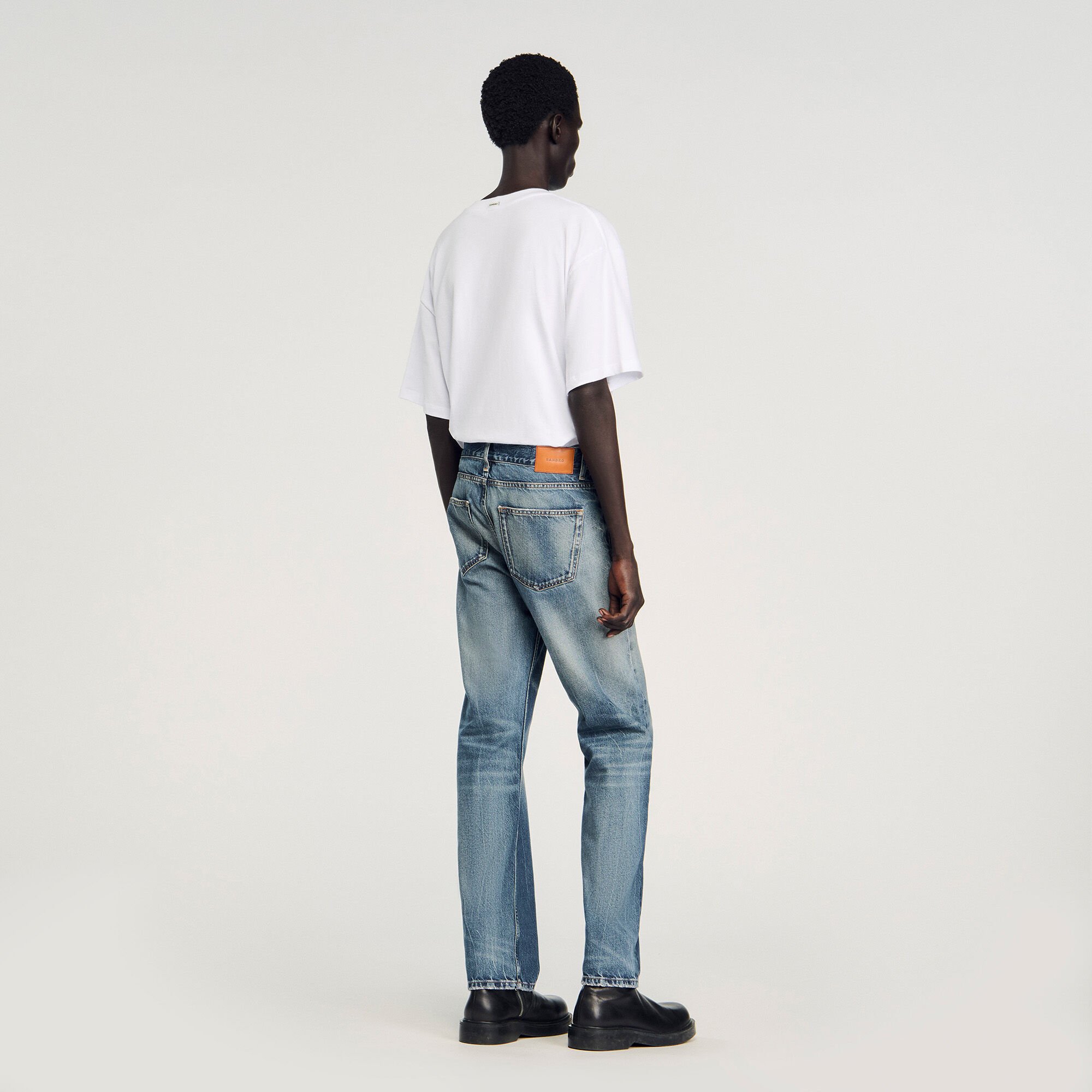 Verwaschene Regular Fit Jeans