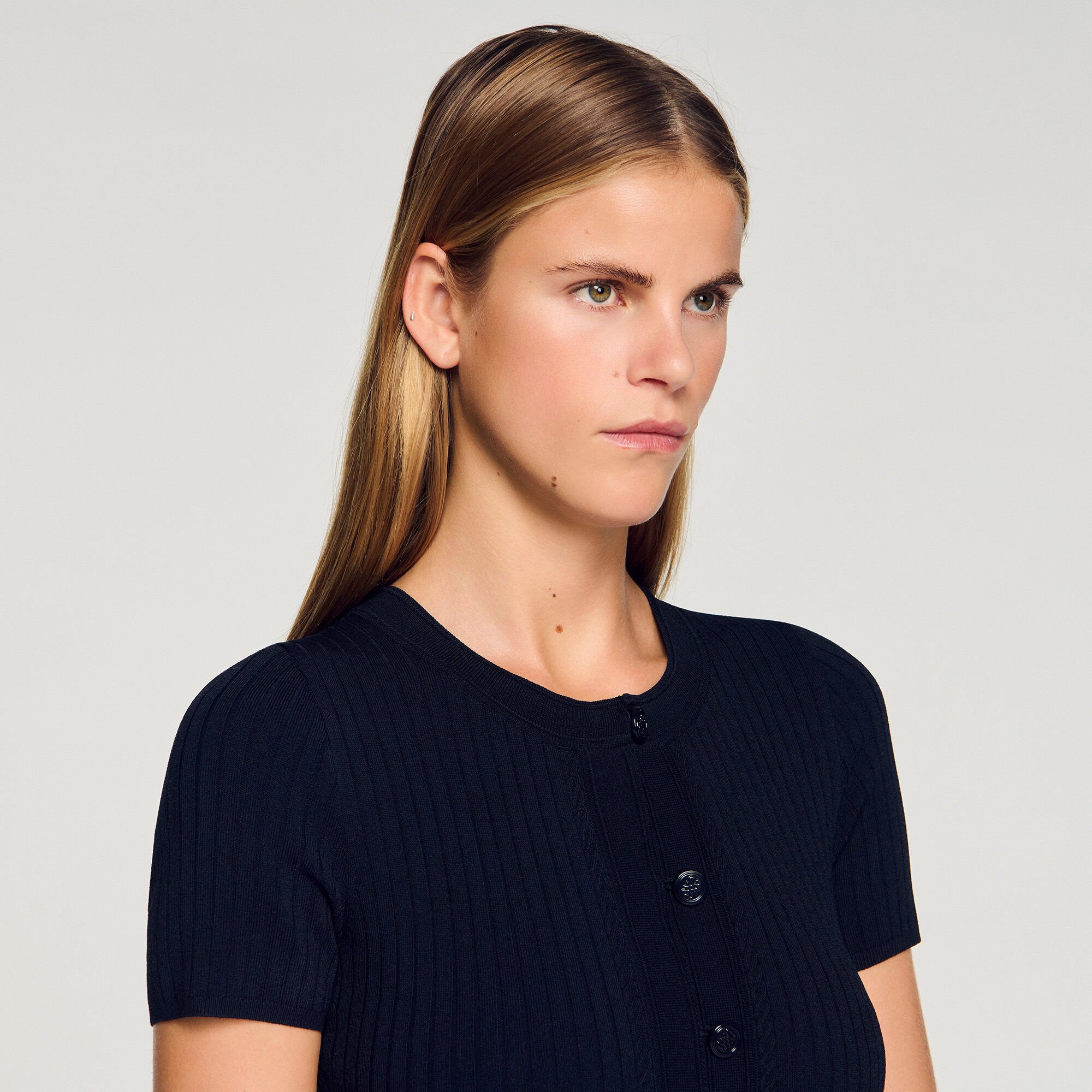 Langes Strickkleid