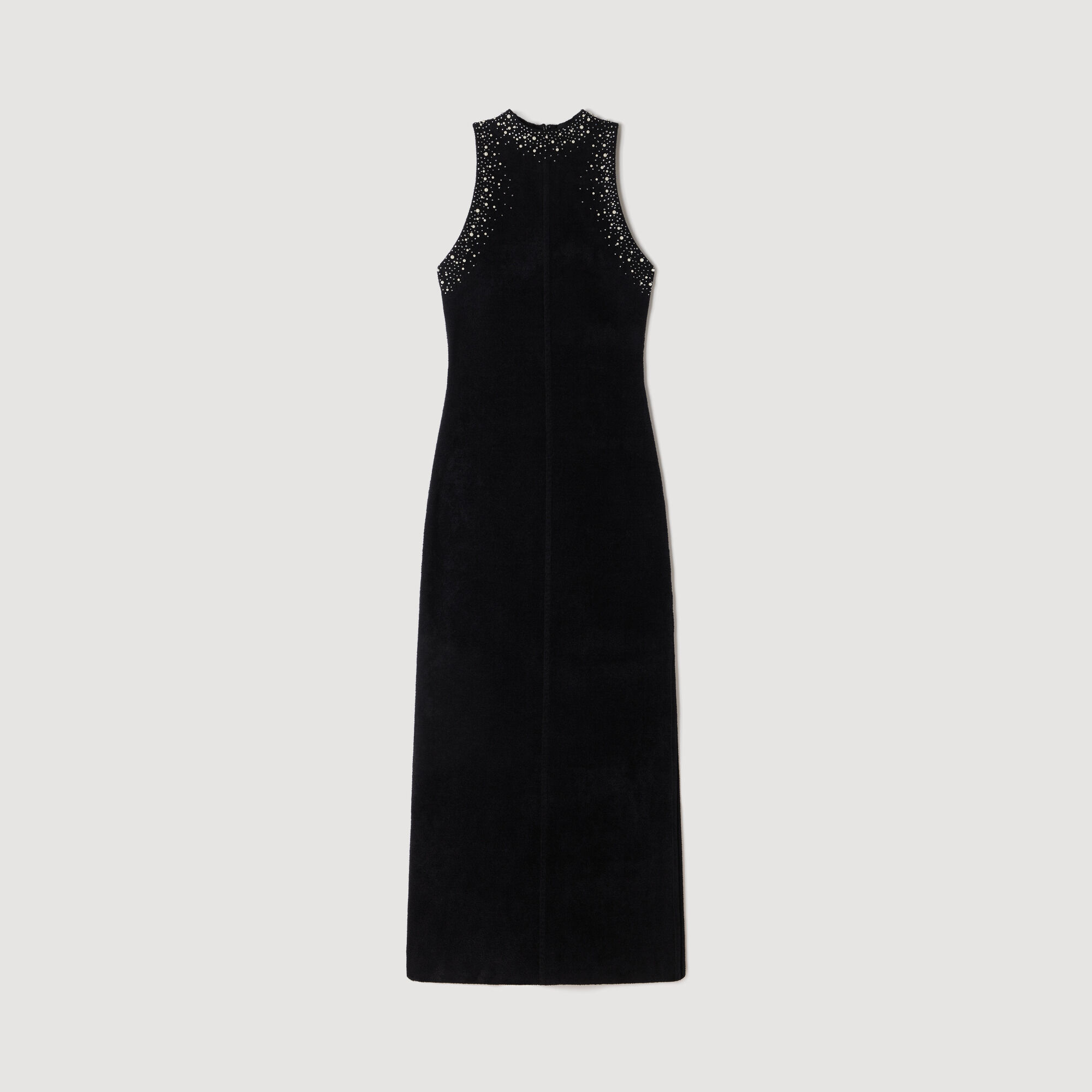 Rhinestone velvet maxi dress - Women | Sandro
