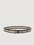 Belt with round buckle and eyelets