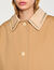 Trench coat with rhinestone collar