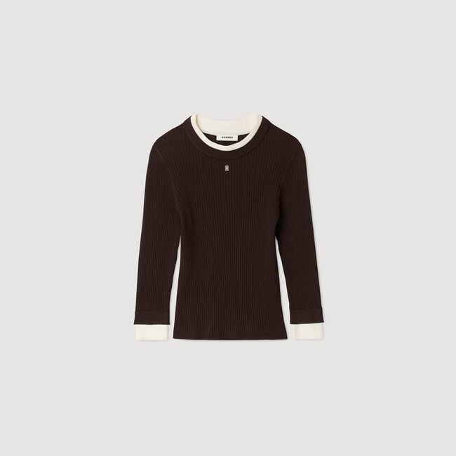 Pull 2 en 1 en laine mélangé