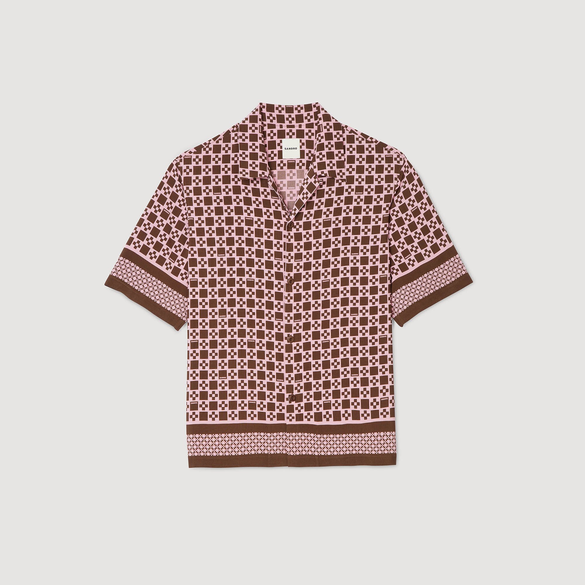 Square Cross motif flowing blouse