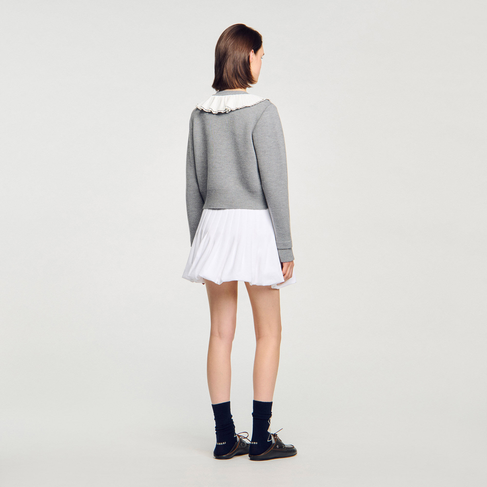 Cardigan à col contrasté