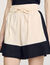 Short bicolore en lin