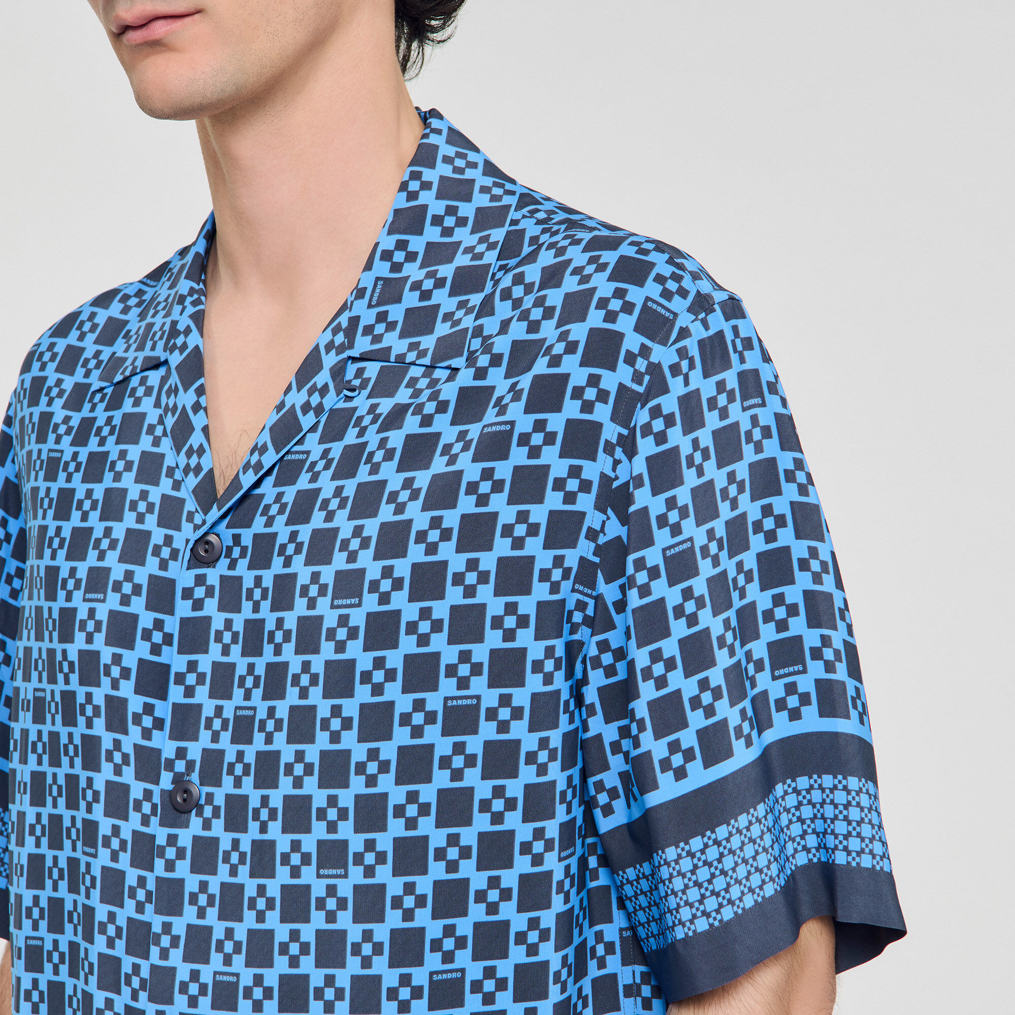 Chemise fluide à imprimé Square Cross