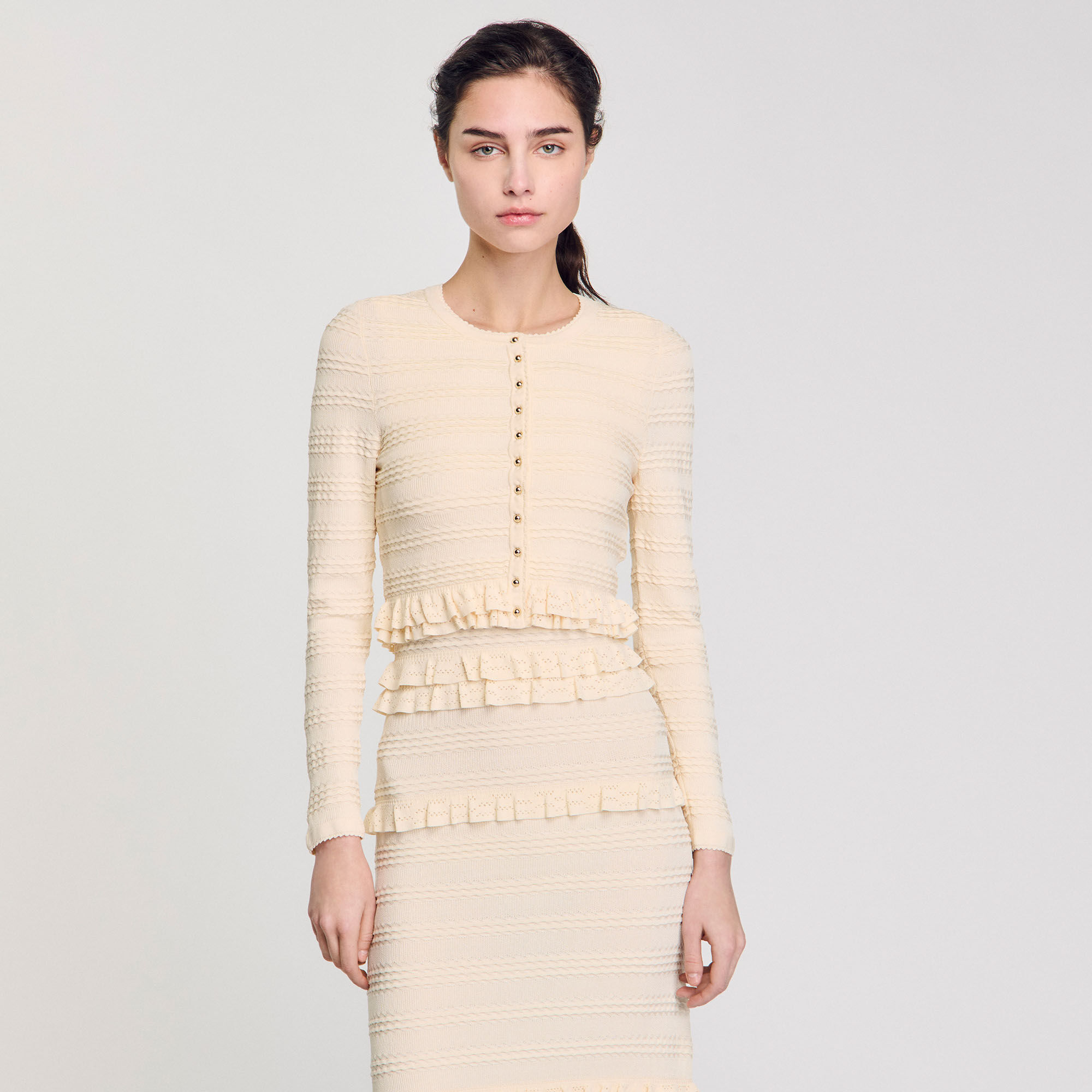 Cardigan à volants