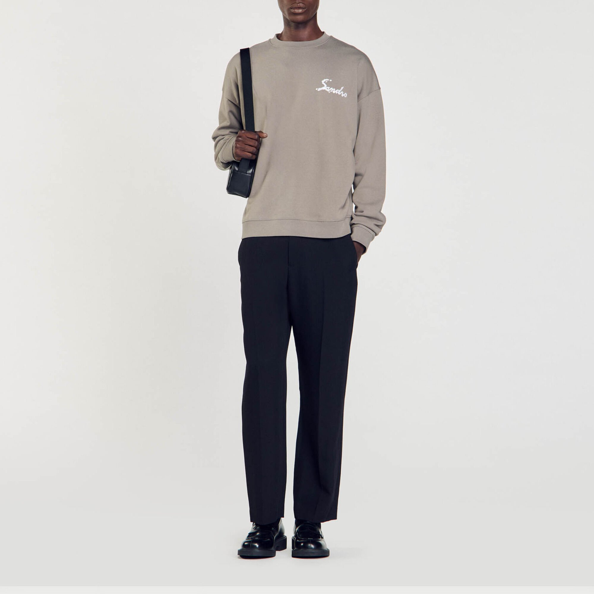 Oversized sweatshirt green for Men Sandro Paris