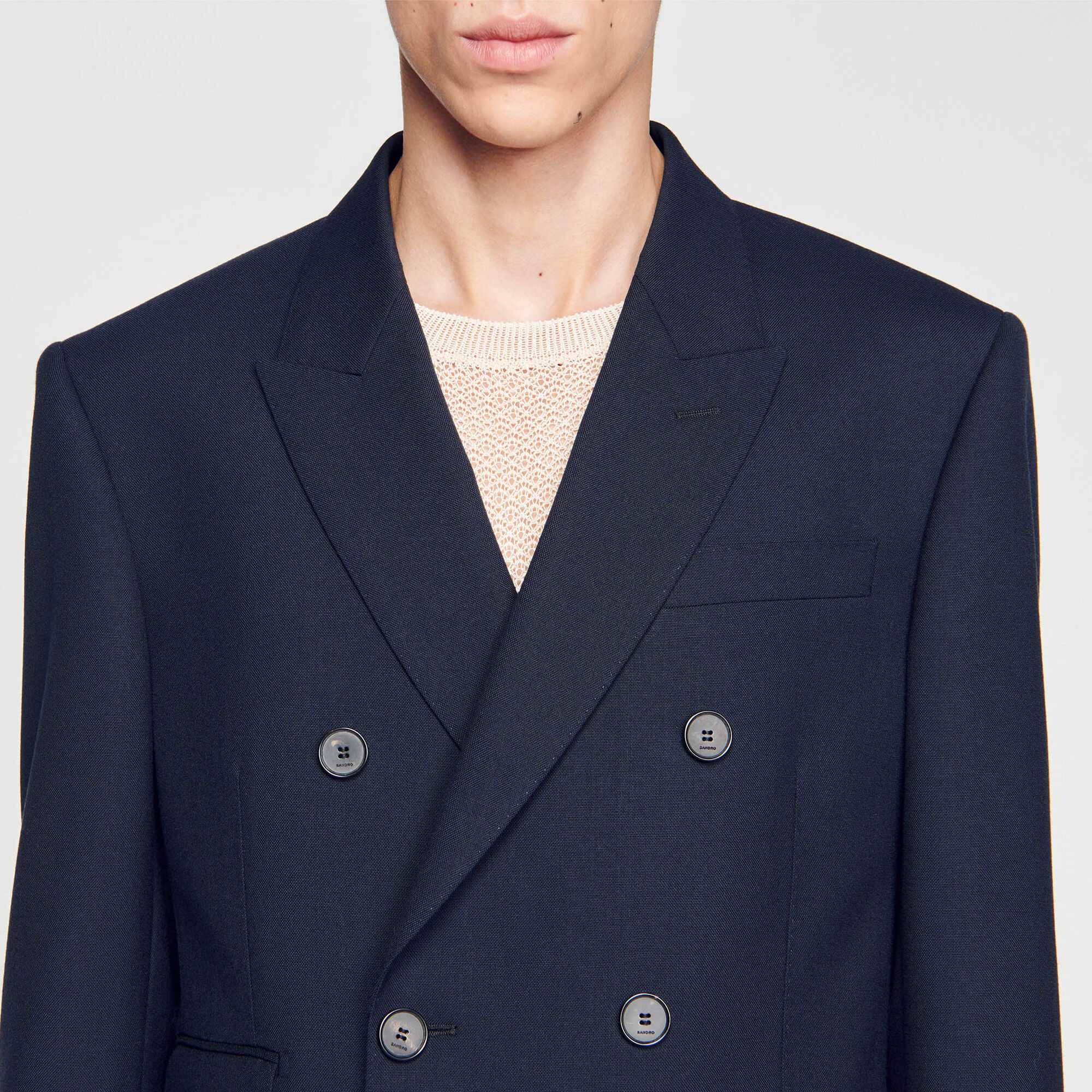 Double-breasted suit jacket