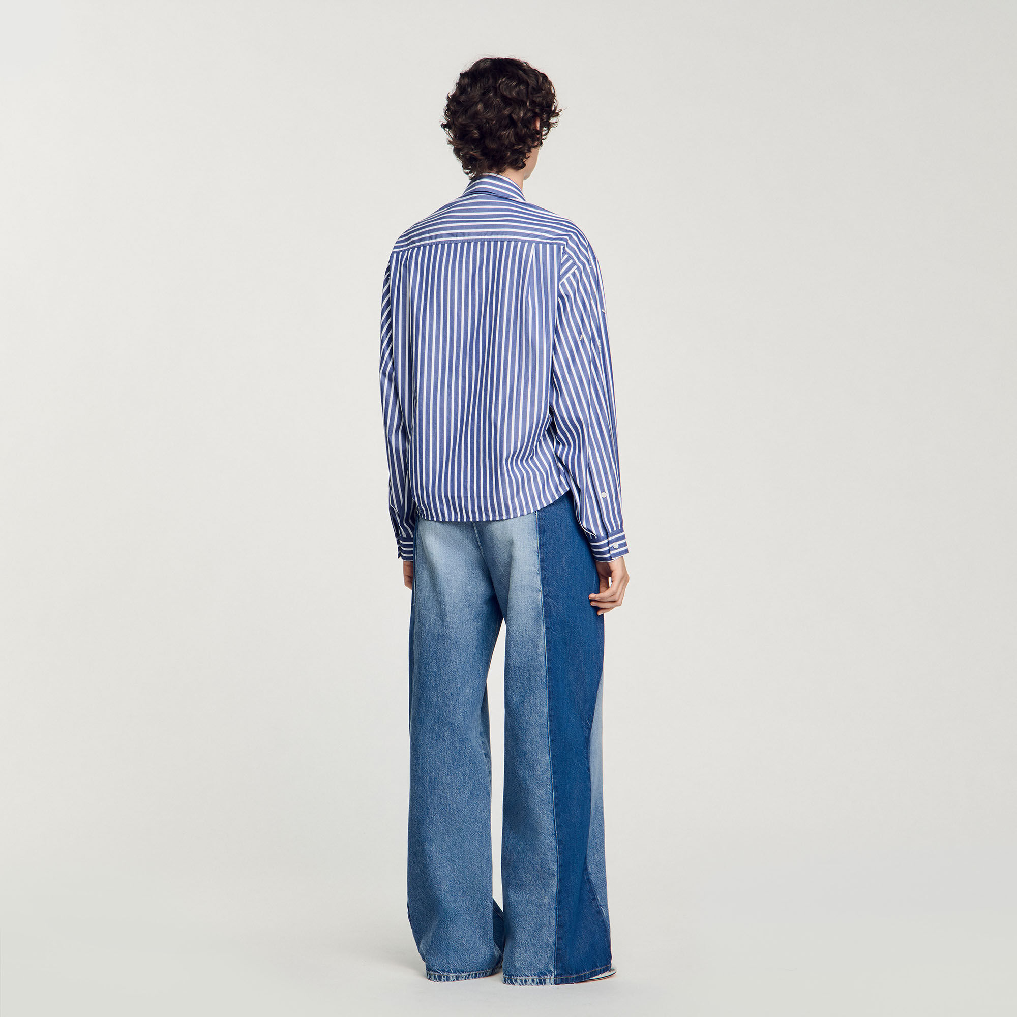 Beaded striped shirt