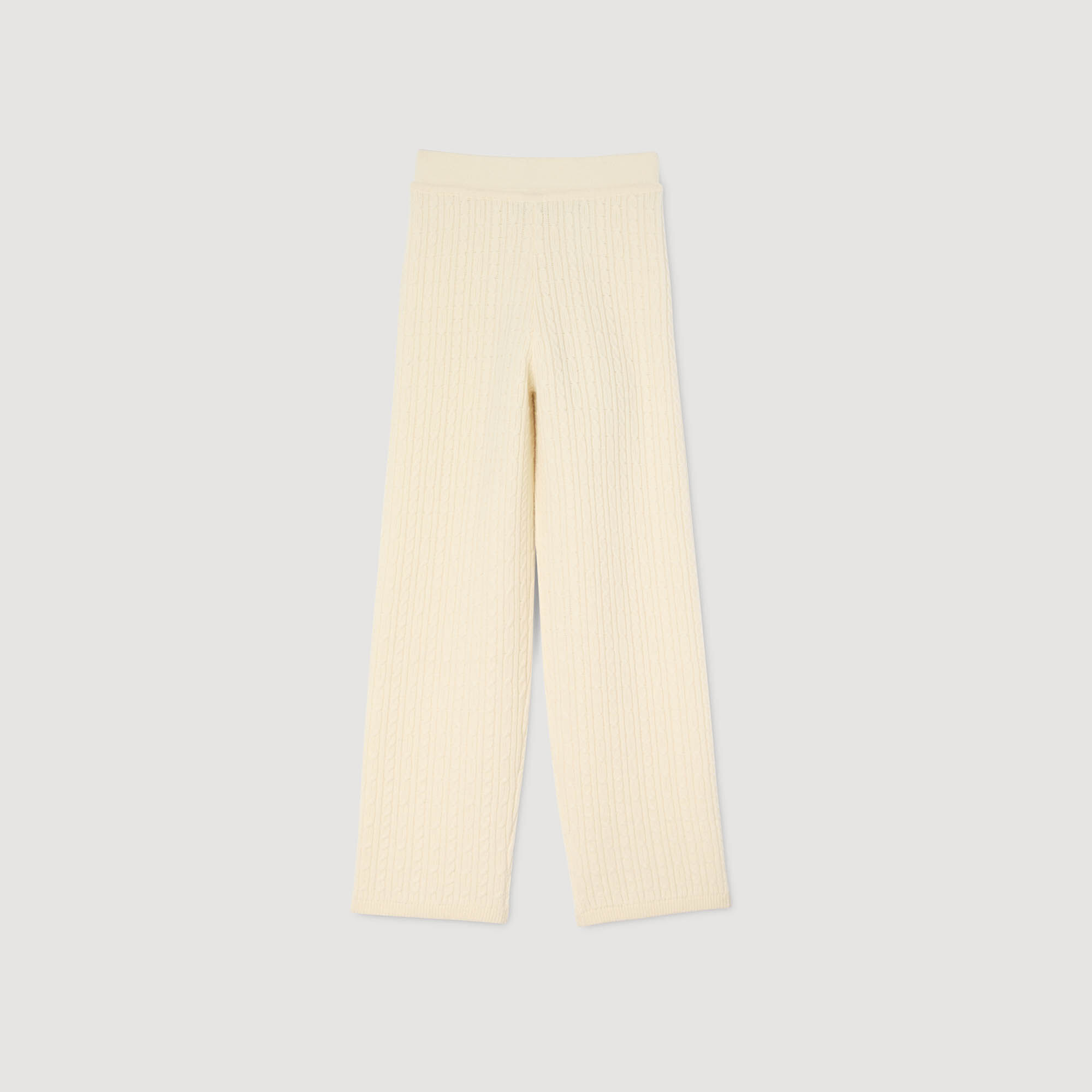 Hose aus Strick mit Zopfmuster