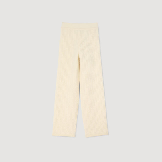 Cable knit trousers