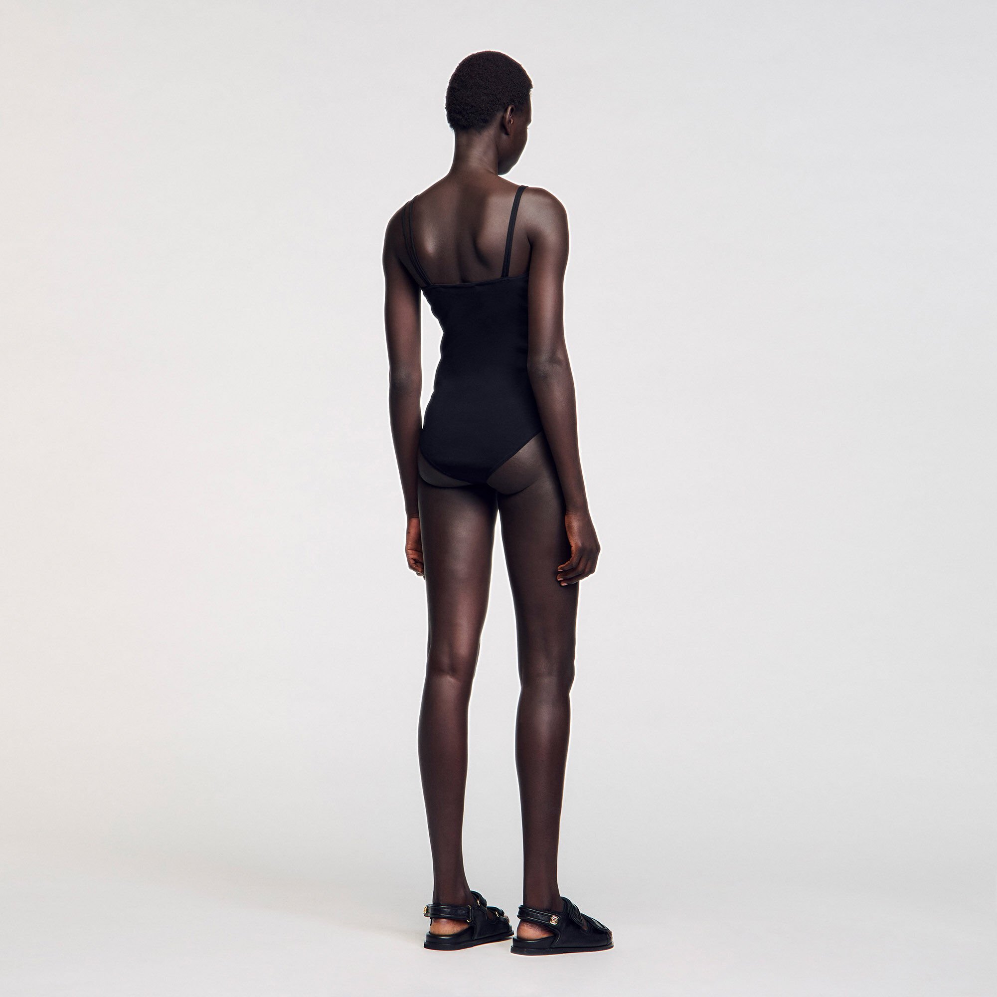 Jewellery detail knit leotard