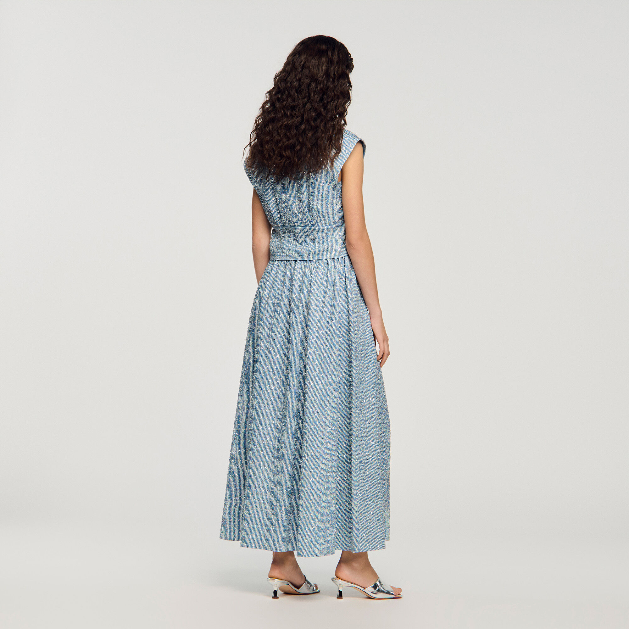 Langer Rock mit Pailletten