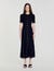 Langes Strickkleid mit Volants