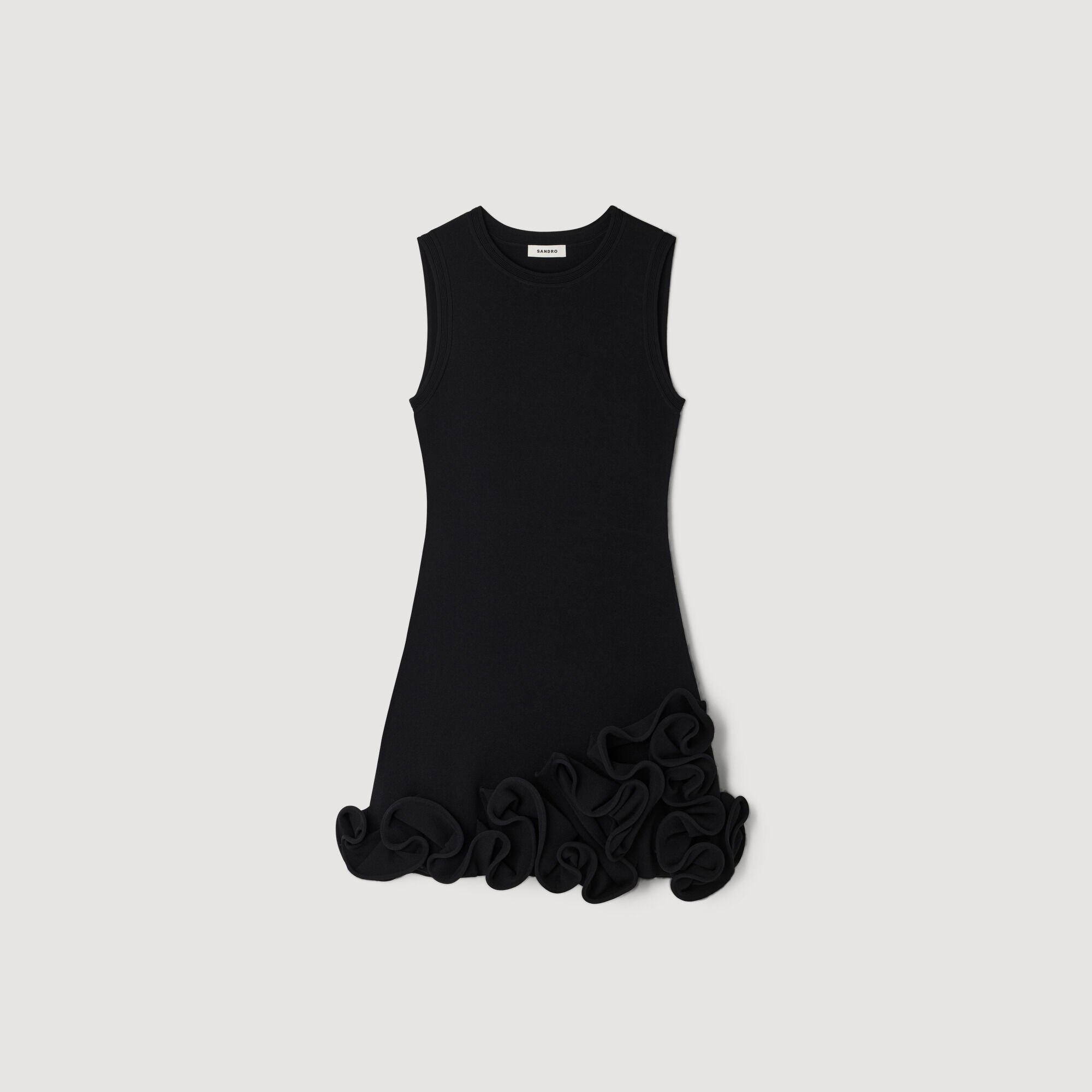 Floral knit short dress