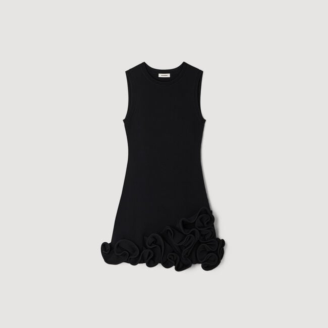 Floral knit short dress