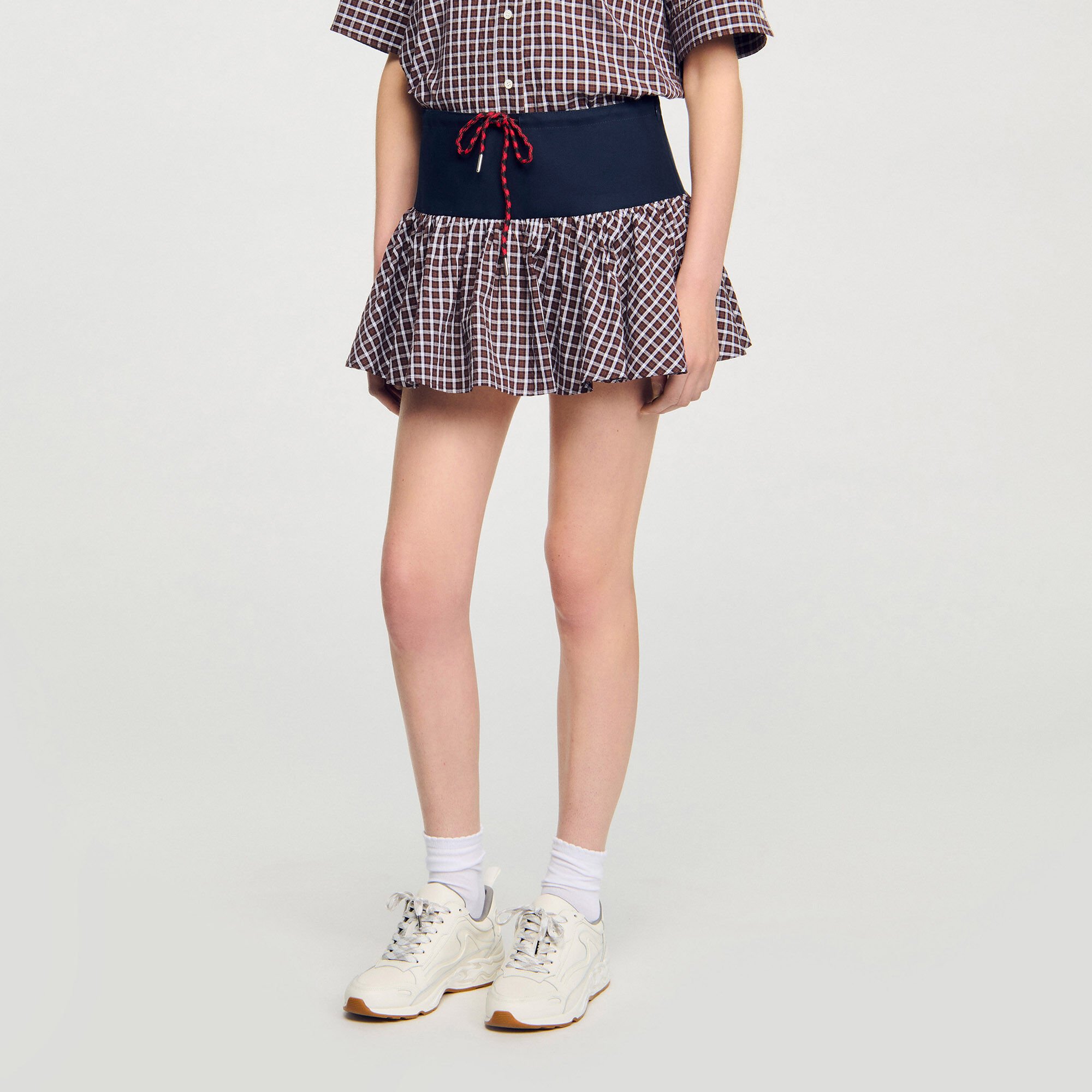 Checked skort