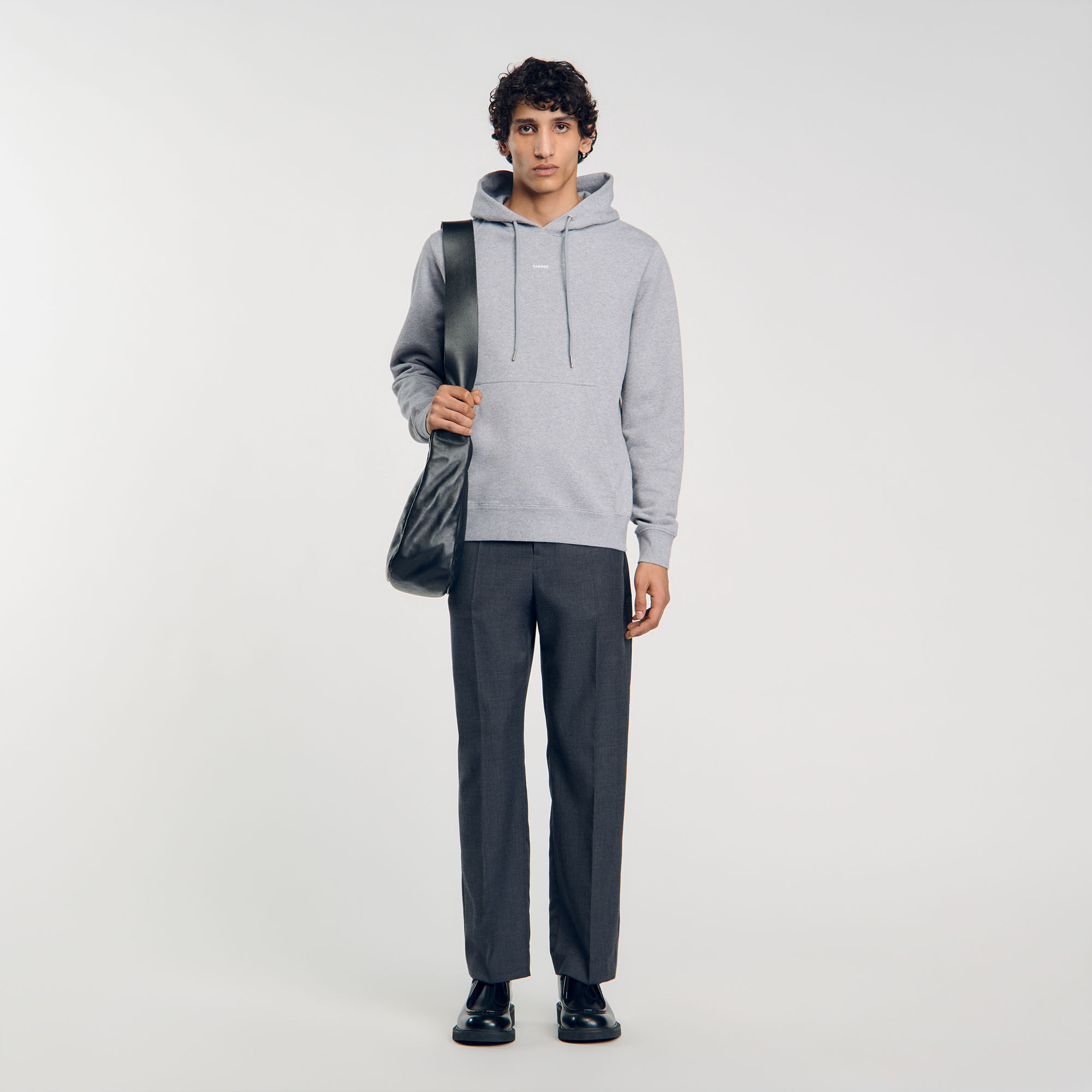 Hoodie Homme brode en coton biologique
