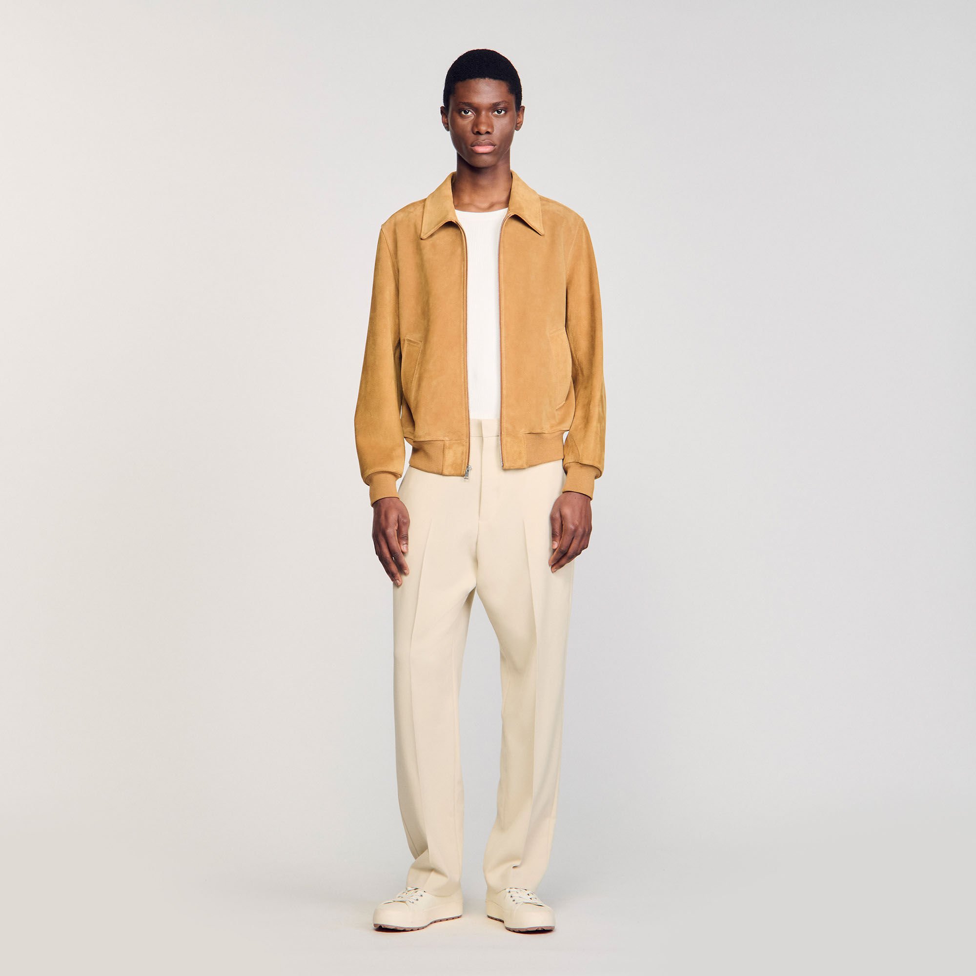 Blouson aus Spaltleder