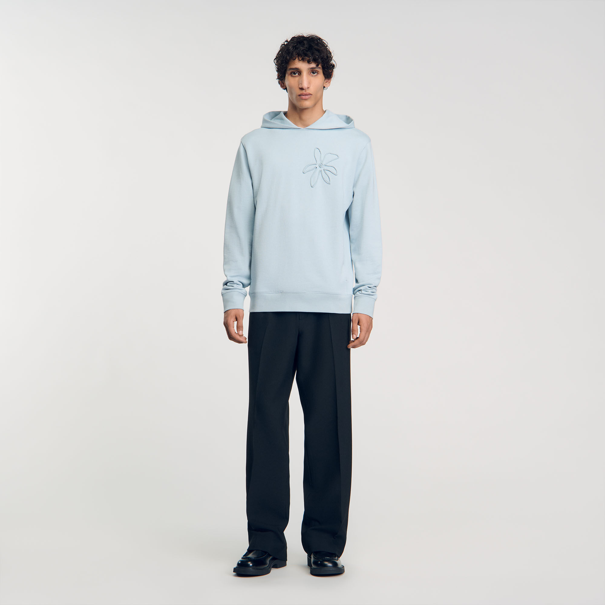 Hoodie mit Kapuze und Blumenmuster