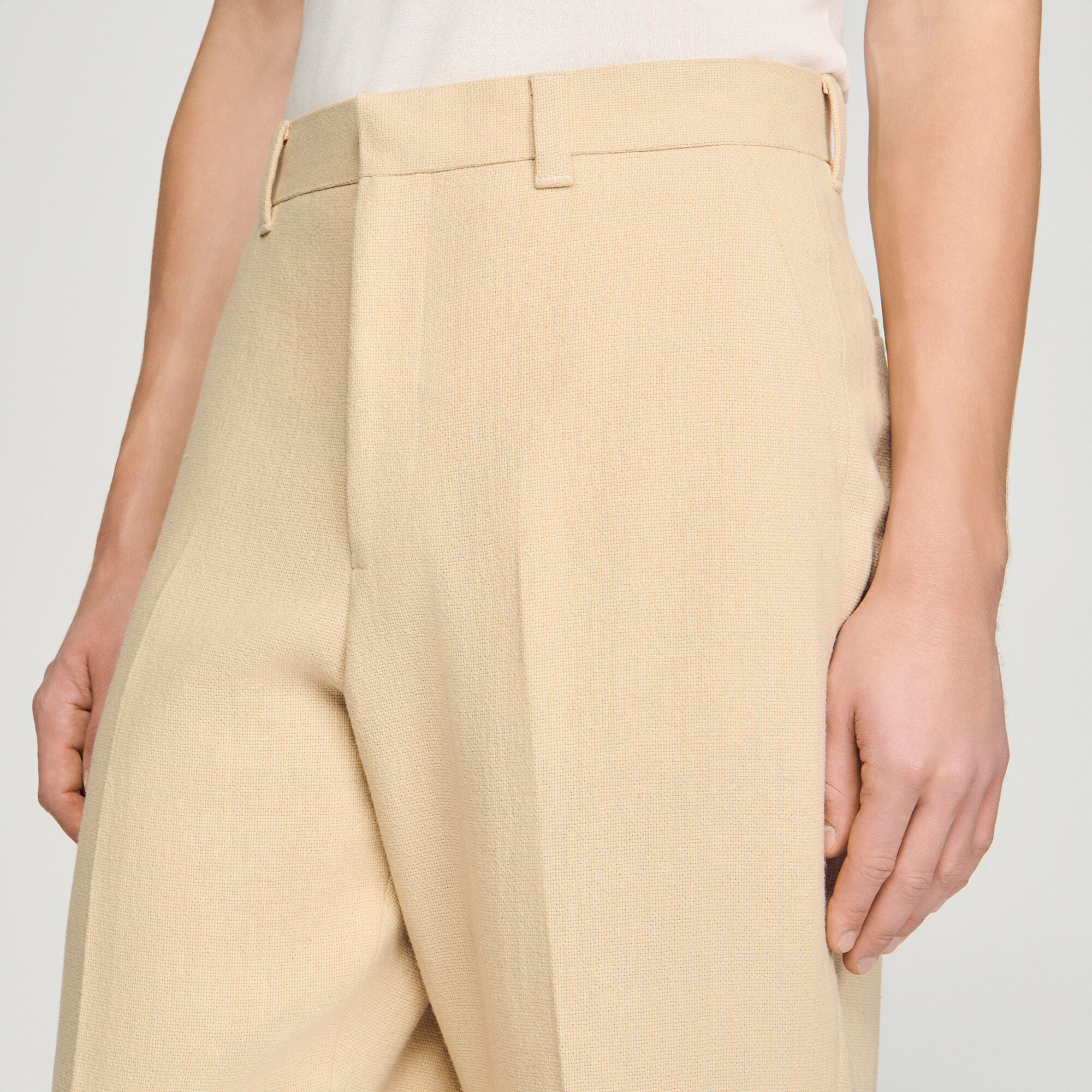Oversize-Hose aus Leinen-Mix