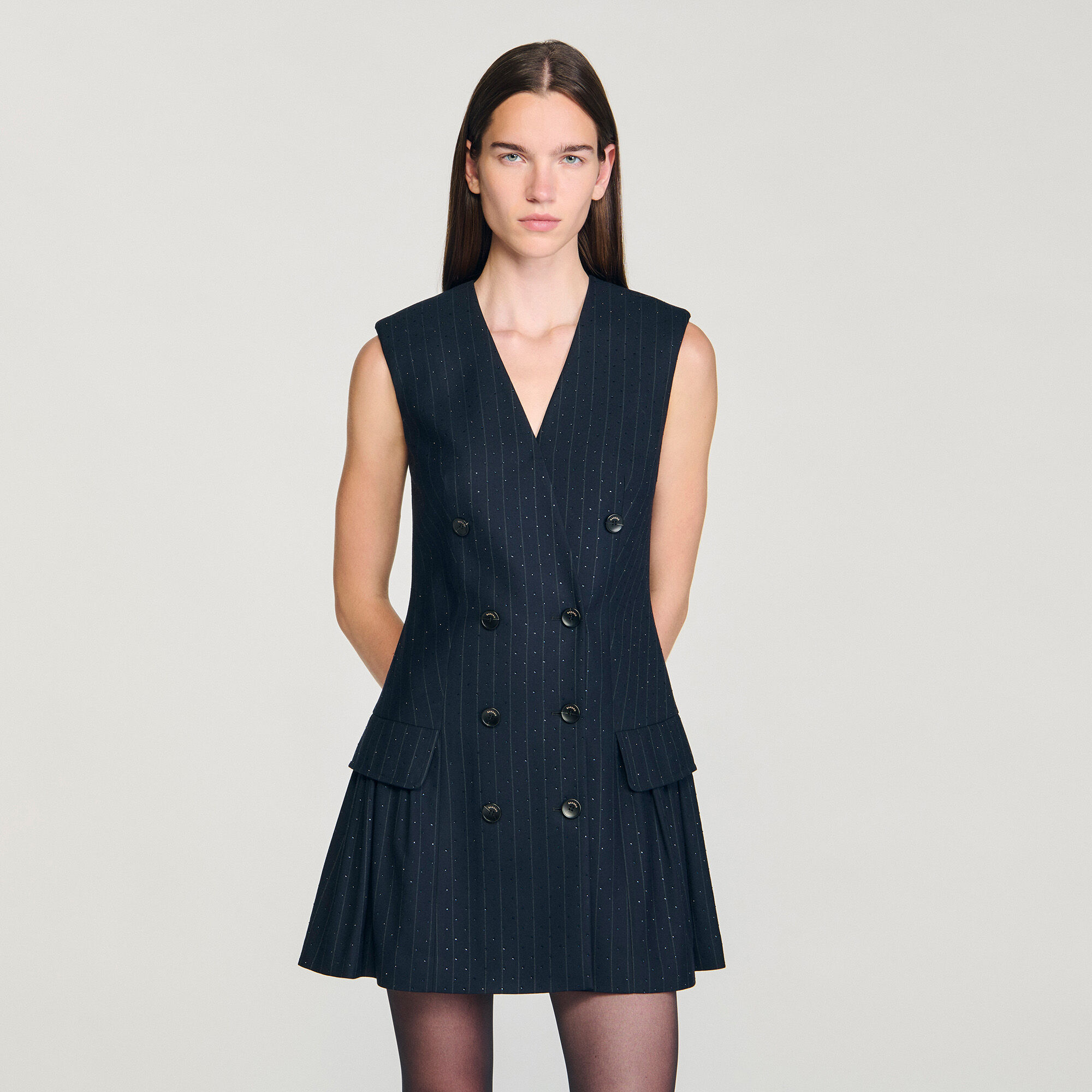 Short rhinestone suit dress