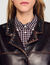Oversize-Lederblouson mit Nieten