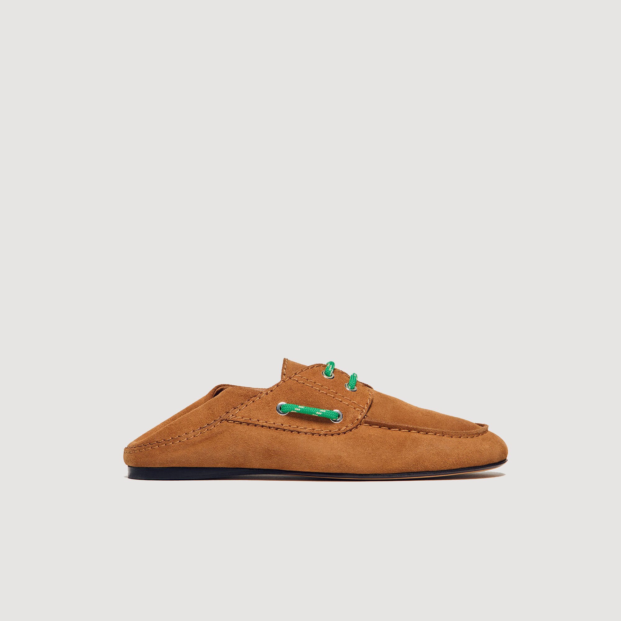 Suede boat shoe loafers