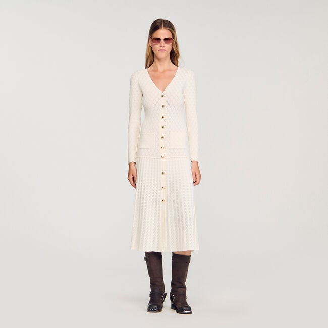 Robe longue en maille fantaisie
