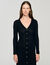 Langes Strickkleid mit Ziermuster