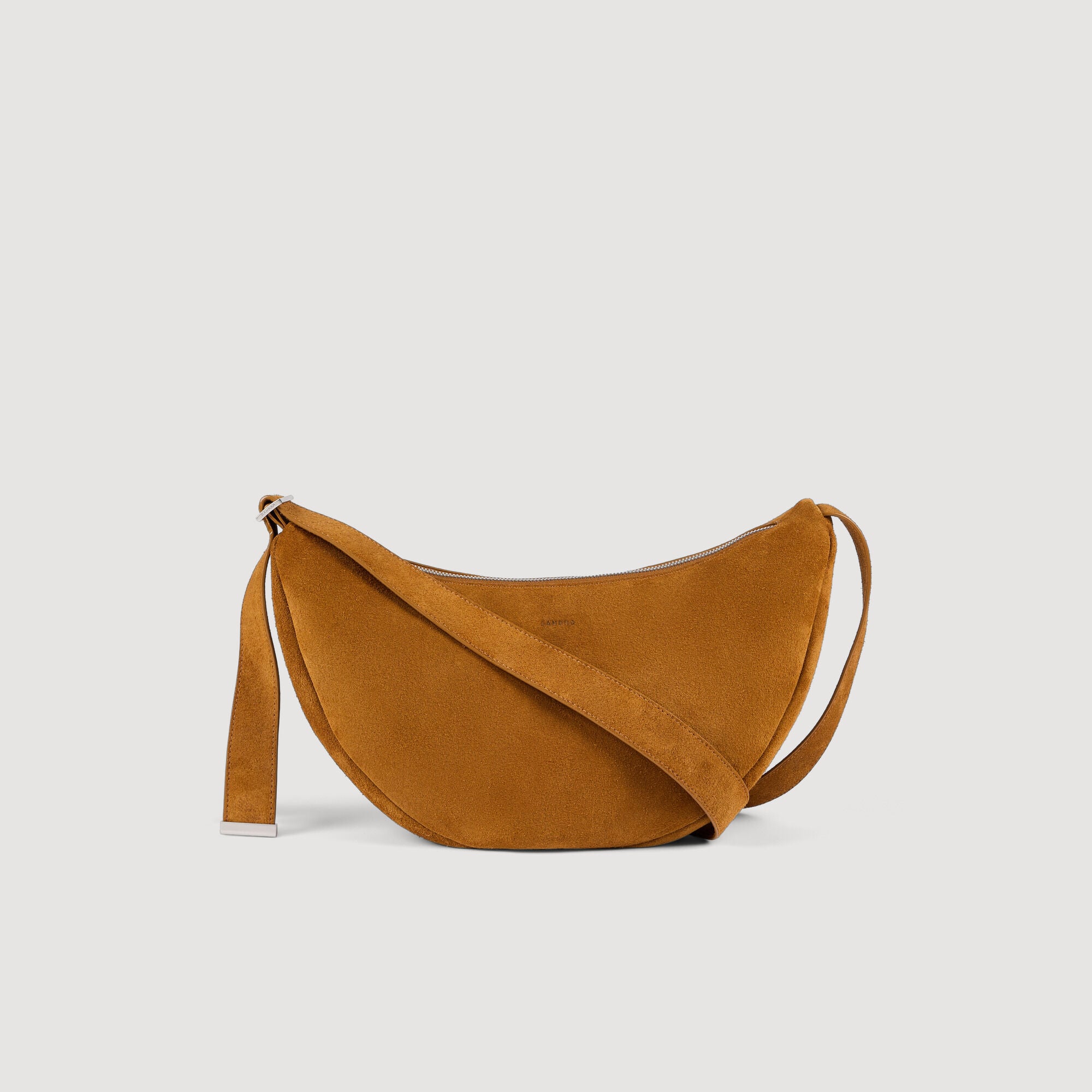 Kleine Hobo-Tasche aus Spaltleder