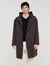 Oversized cotton and wool parka