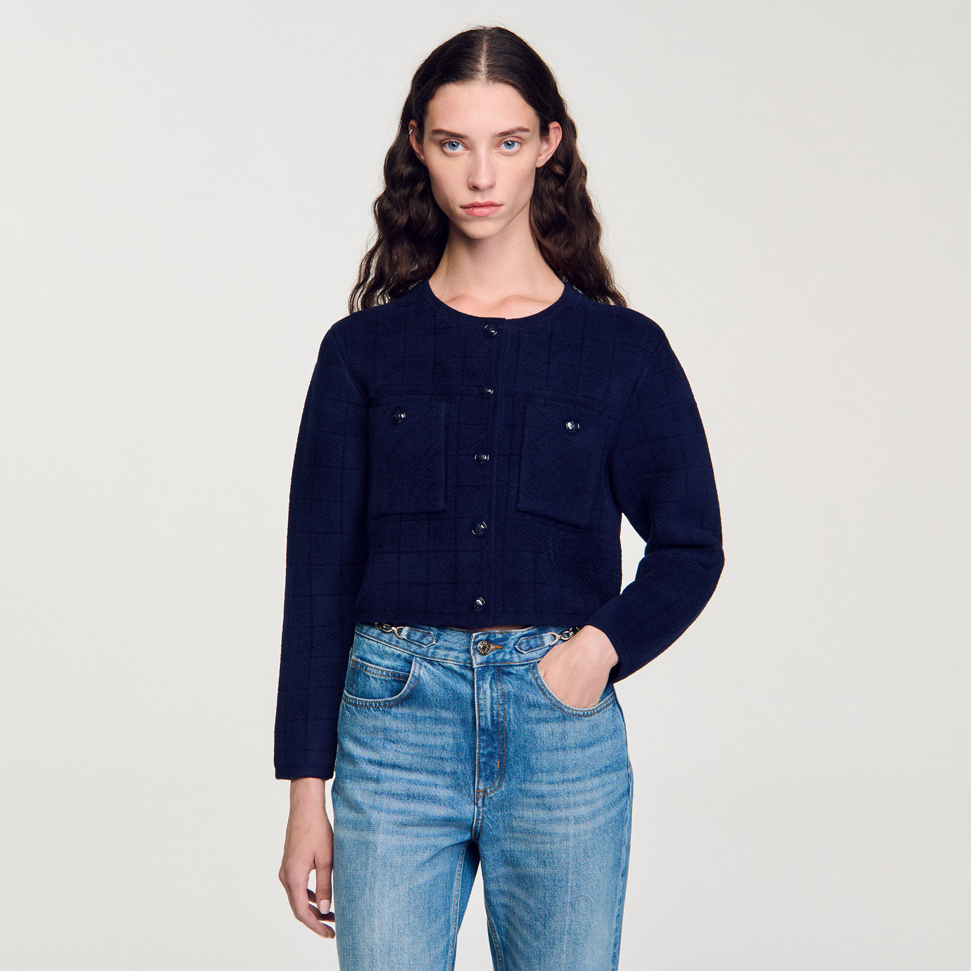Veste courte en maille