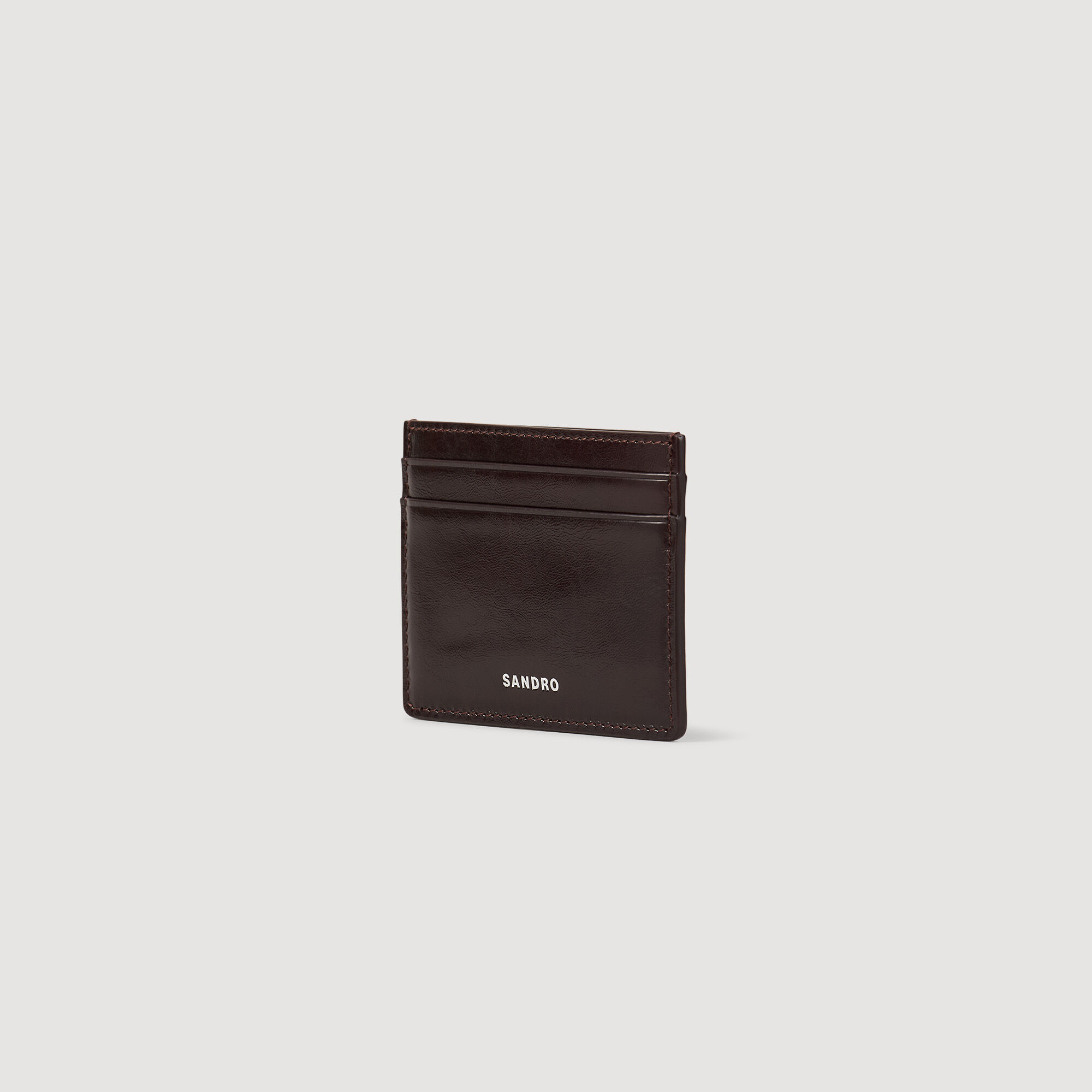 Glazed leather card holder