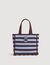 Striped crochet bag