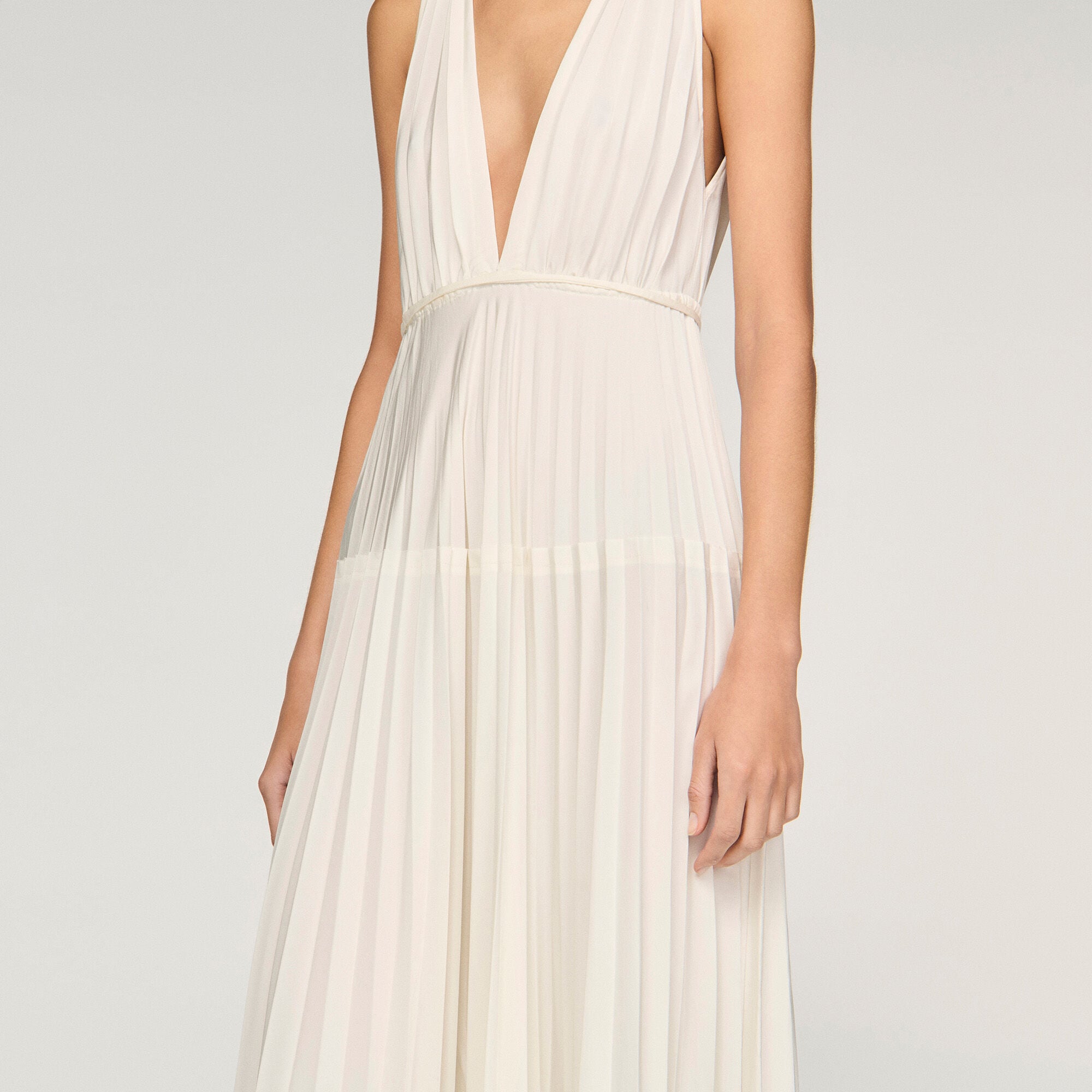 Robe longue pliss&eacute;e
