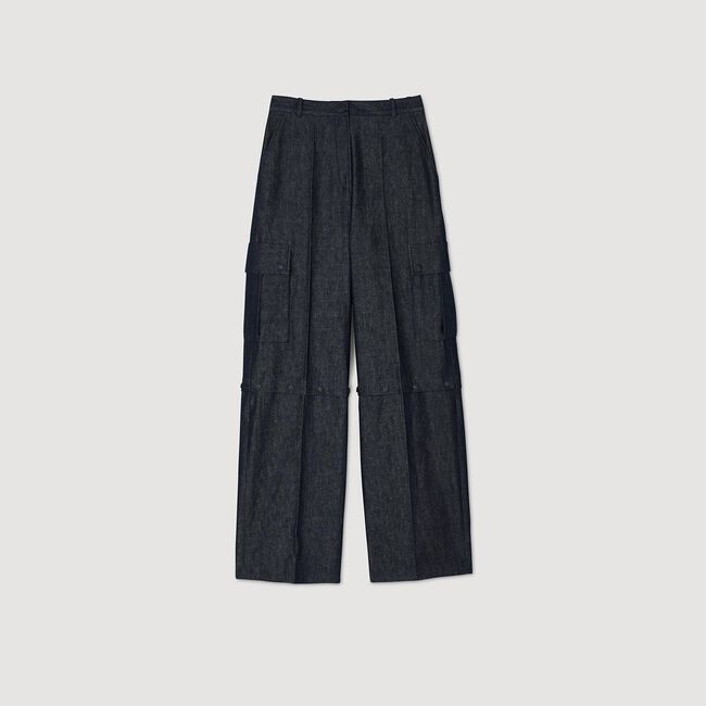 Convertible denim trousers