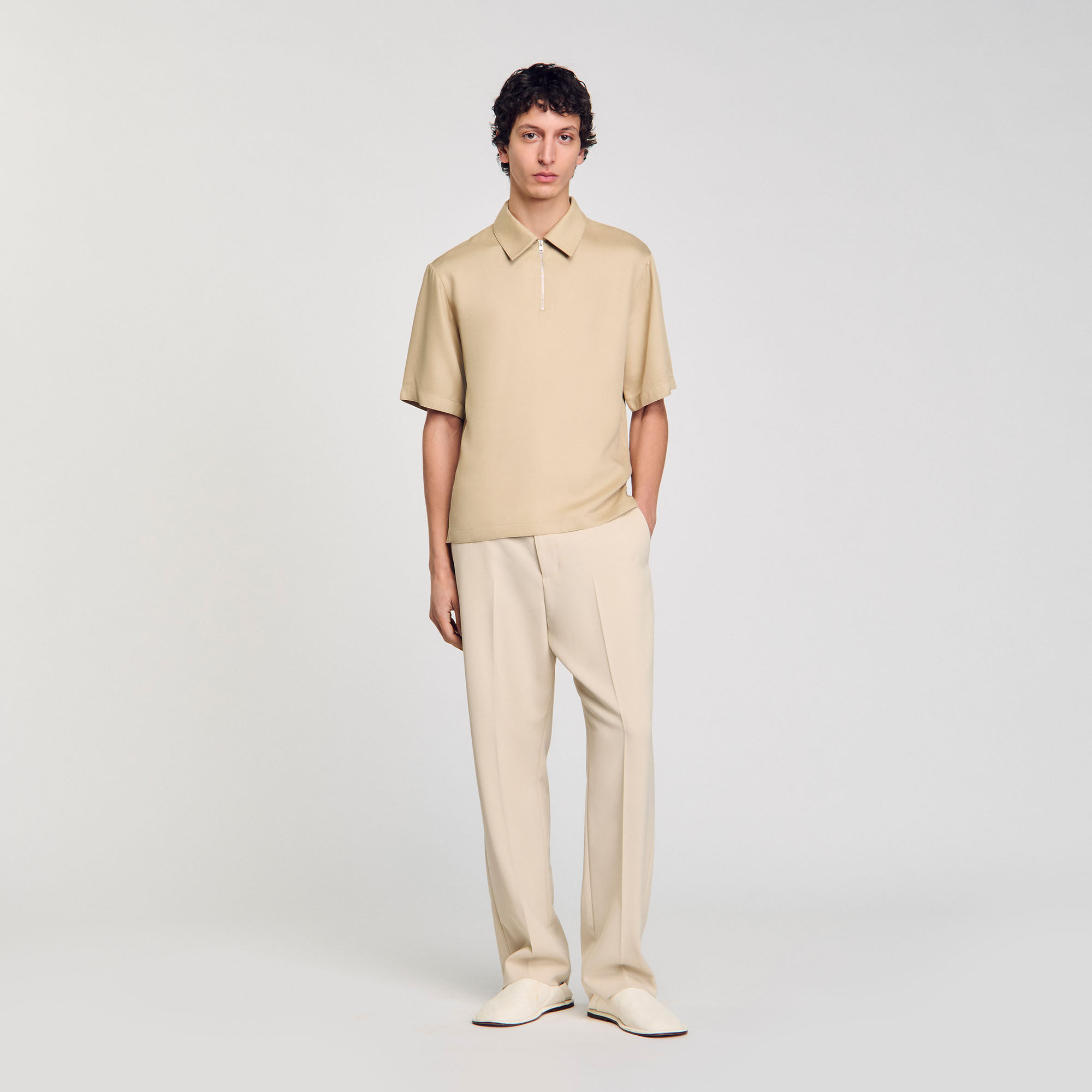 Polo à col zippé 