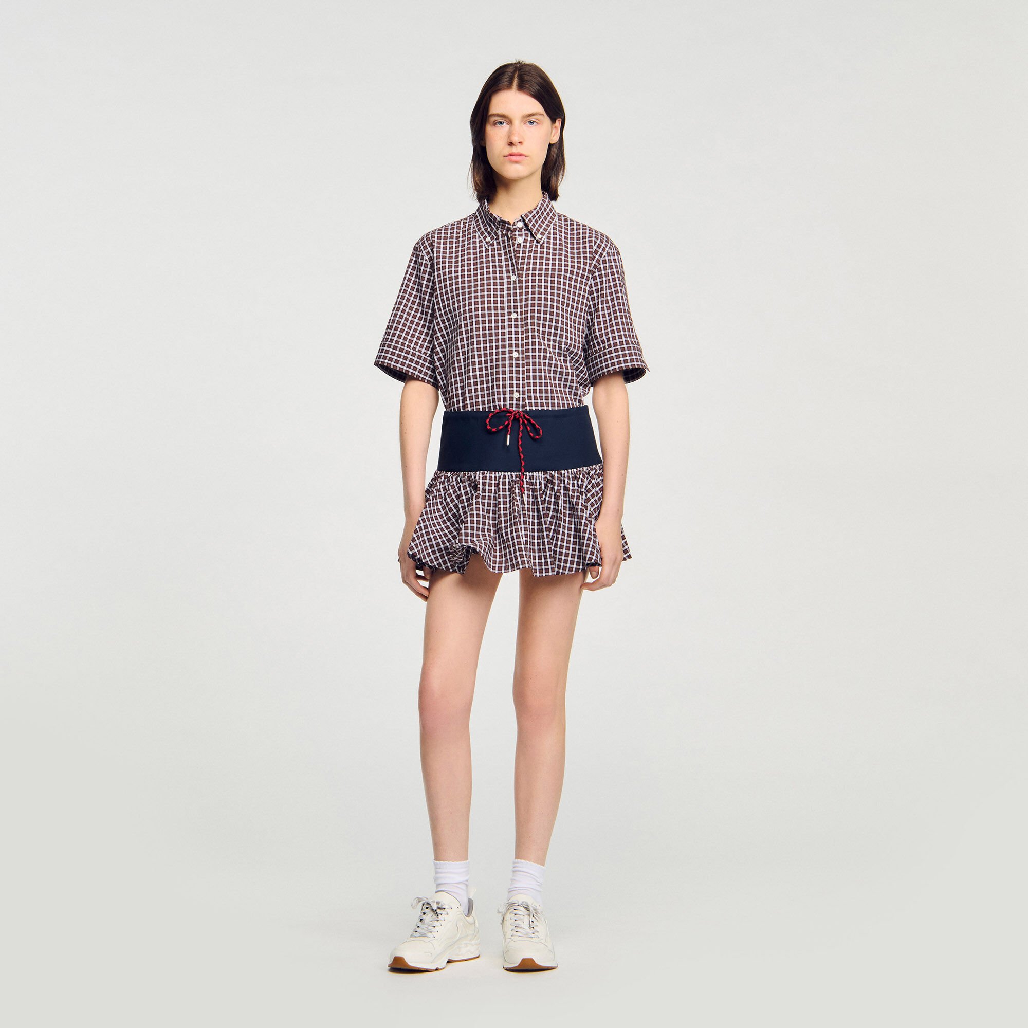 Checked skort