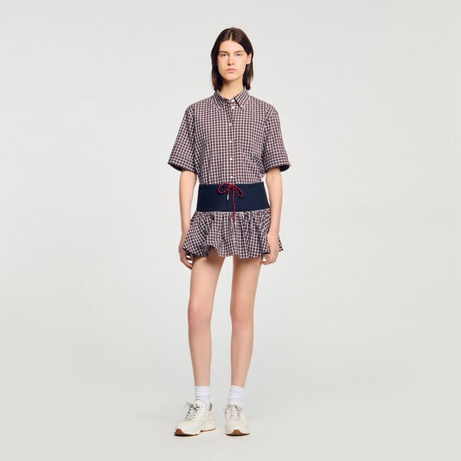 Checked skort