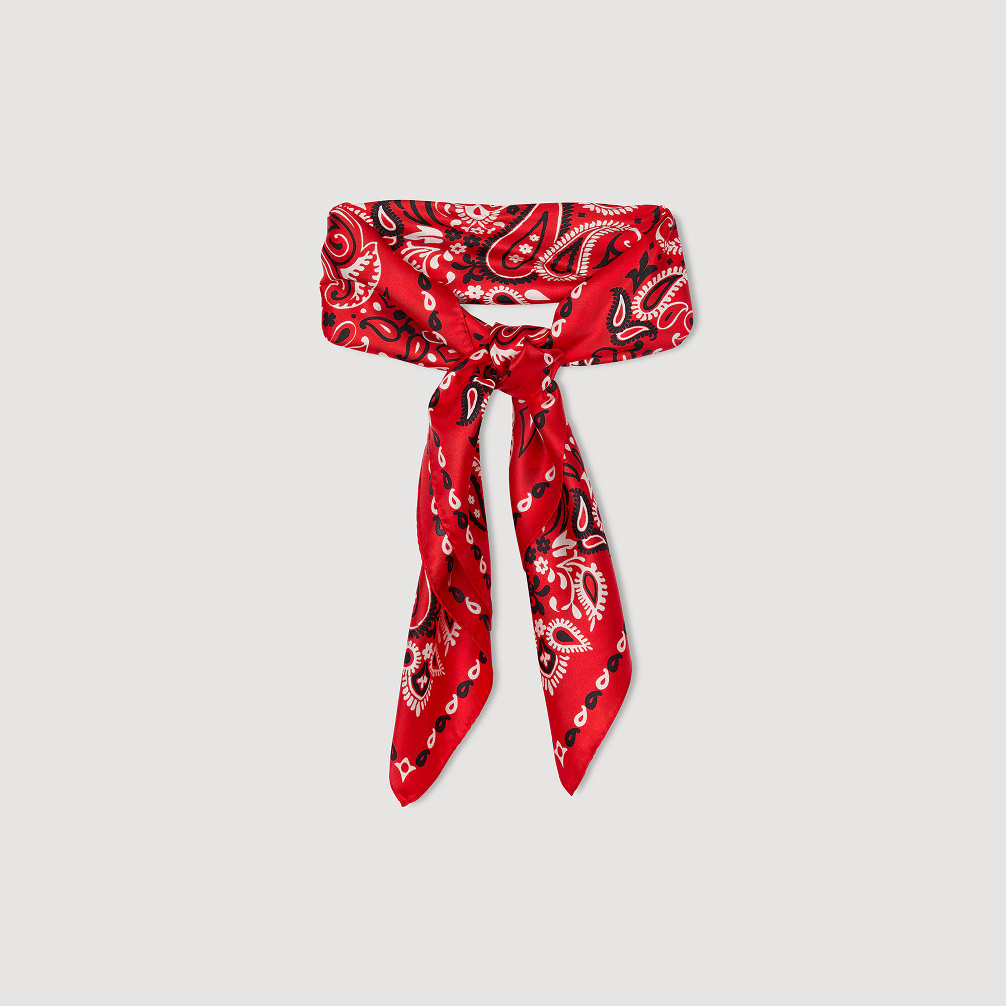 Foulard en soie à imprimé bandana